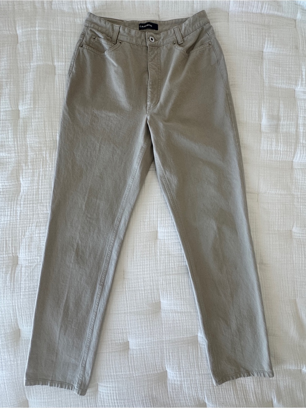 Cambio Sharon Straight Leg Jeans High Rise Stretch Denim Size 10